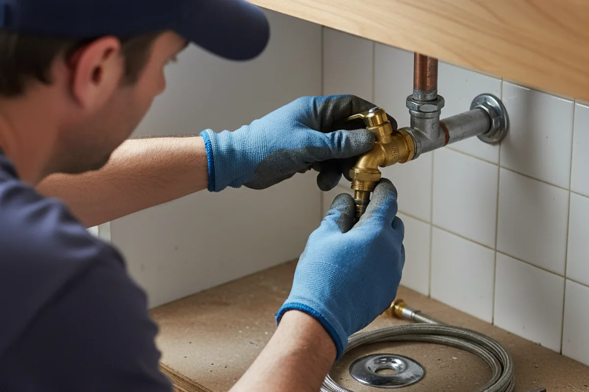 Shutoff valve and fitting work during Emergency Plumbing in Rutland